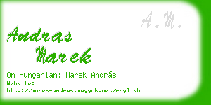 andras marek business card